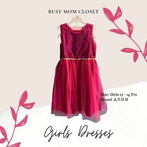 Fushia Pink Prom Dress / Birthday Dress